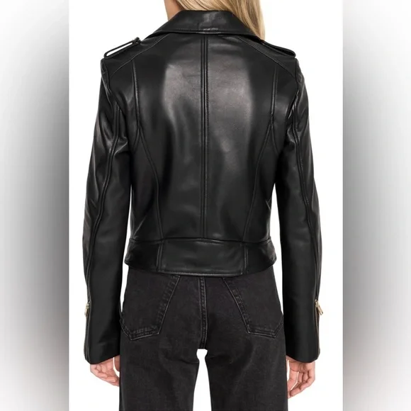 NWOT LAMARQUE “DONNA” BLACK LEATHER JACKET SIZE XL